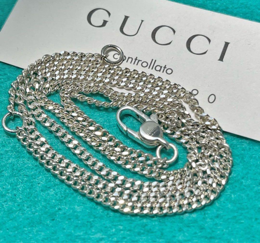 美品　GUCCI 2ミリ 喜平チェーンネックレス