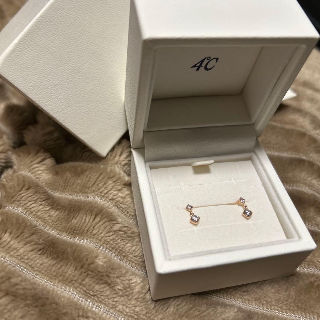 4℃ K10ピンクゴールド ピアス