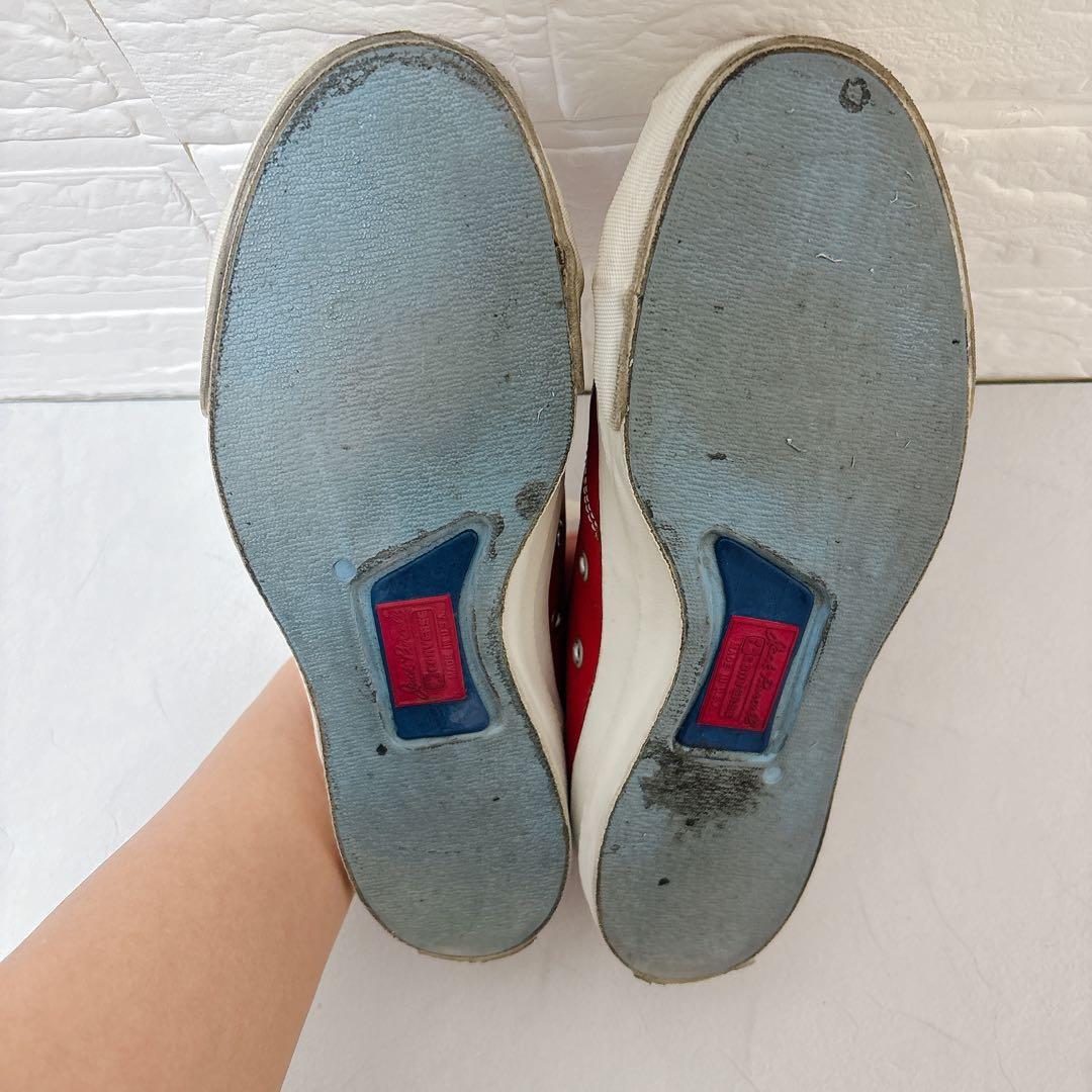 90s USA製 CONVERSE ジャックパーセル レザー赤✨24cm