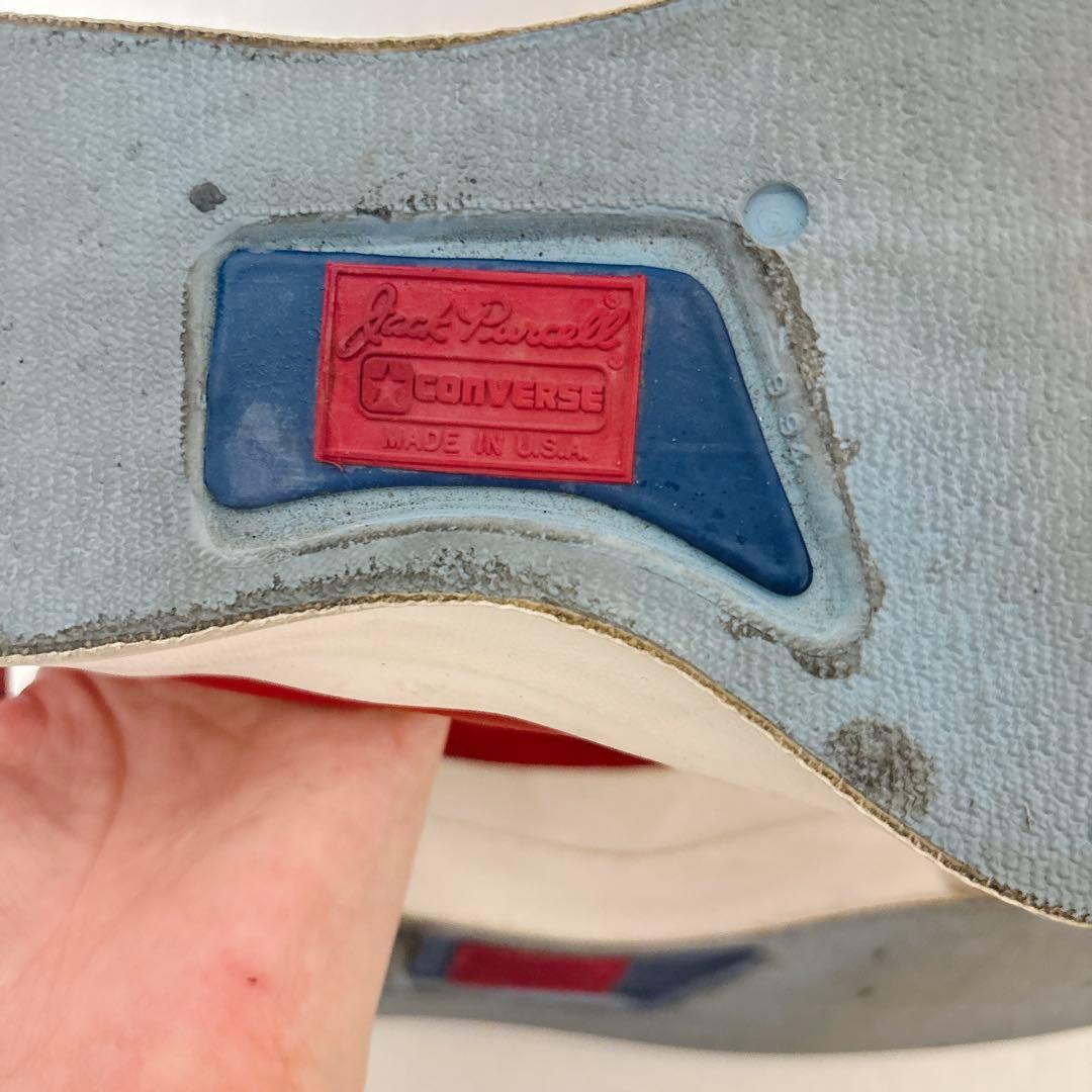 90s USA製 CONVERSE ジャックパーセル レザー赤✨24cm
