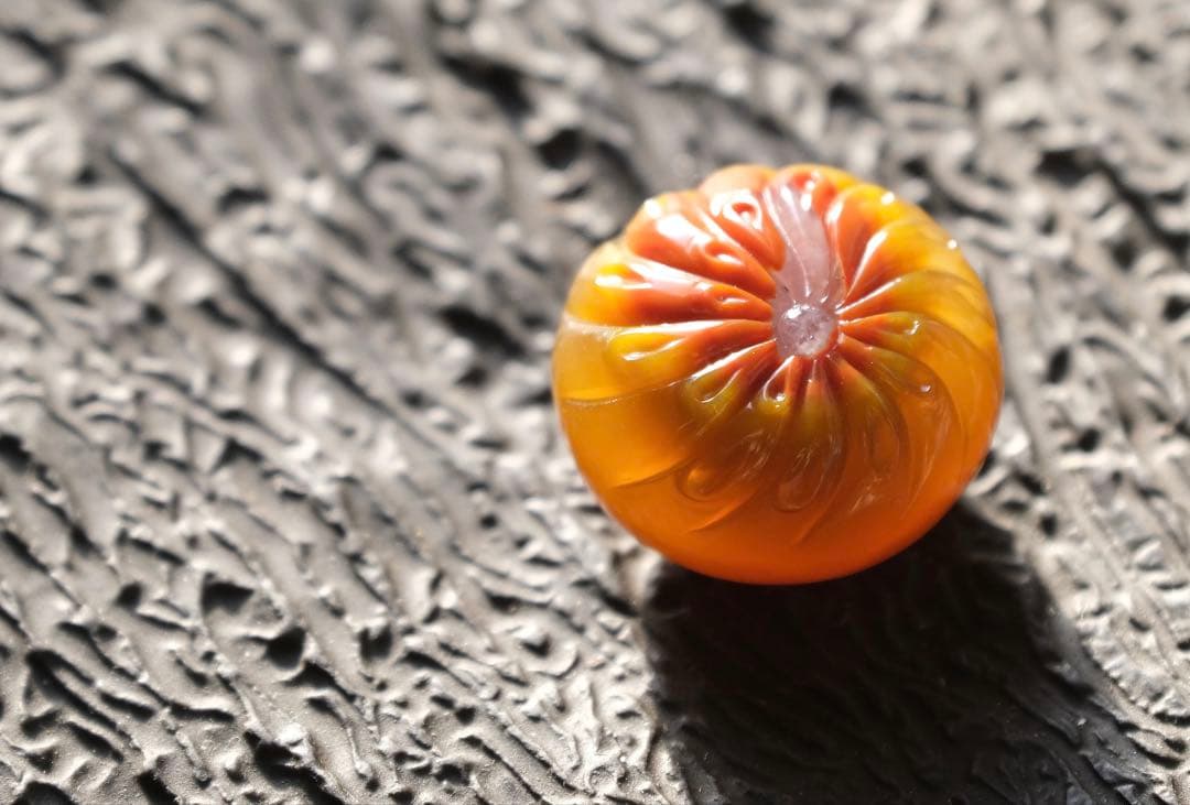 ゴビ石−1332 ゴビ瑪瑙　彫刻　『和菓子』