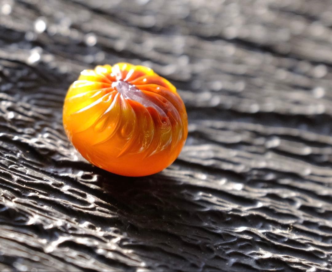 ゴビ石−1332 ゴビ瑪瑙　彫刻　『和菓子』