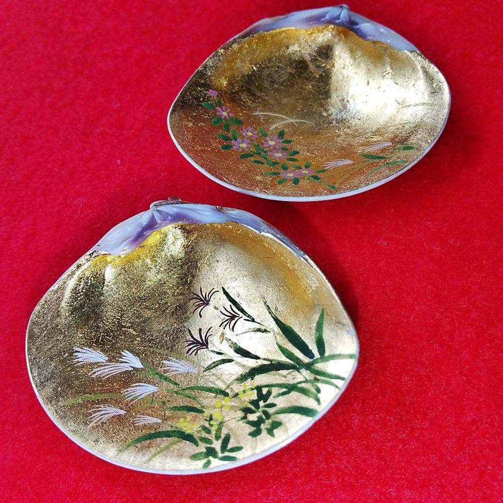 Toshi　純金泊　京洛の秋 貝桶と貝合わせ