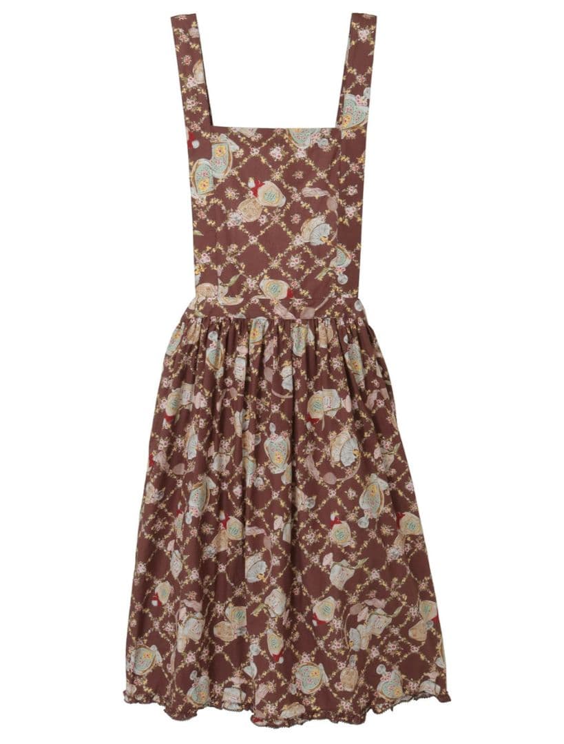 ピンクハウス 香水瓶柄サロペットスカート