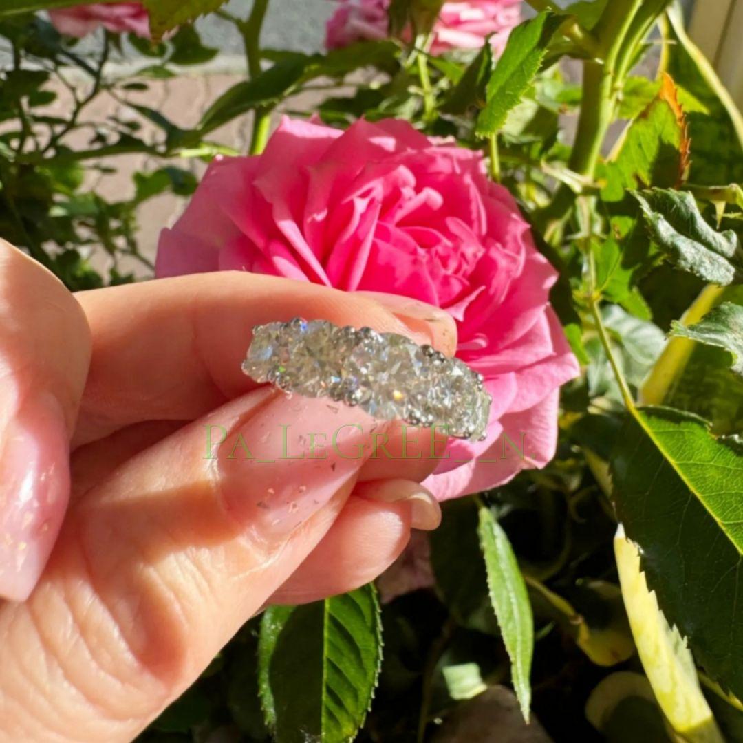 aat指輪レディース　結婚指輪　婚約指輪　モアサナイト シンプル 18kS925