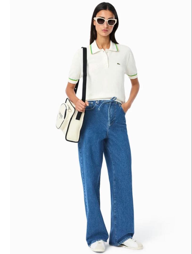 【新品】 LACOSTE（ラコステ） イージーデニムパンツ Sサイズ （ブルー）