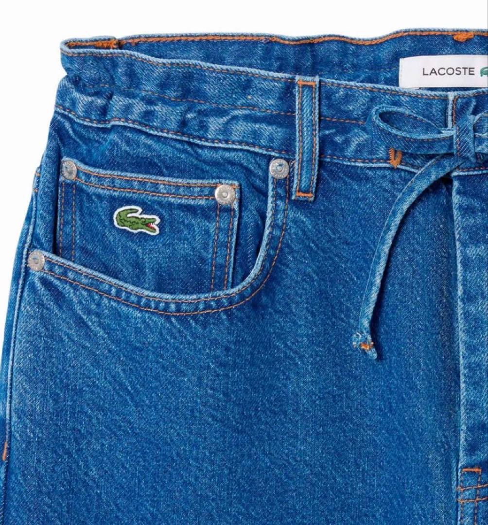 【新品】 LACOSTE（ラコステ） イージーデニムパンツ Sサイズ （ブルー）