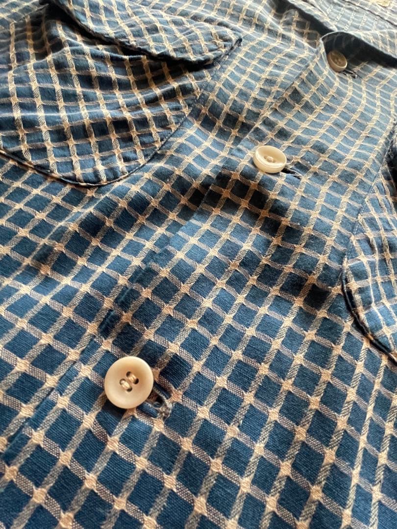 50's Ensenada ブルー×ホワイト グラフチェックシャツ