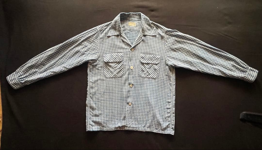 50's Ensenada ブルー×ホワイト グラフチェックシャツ