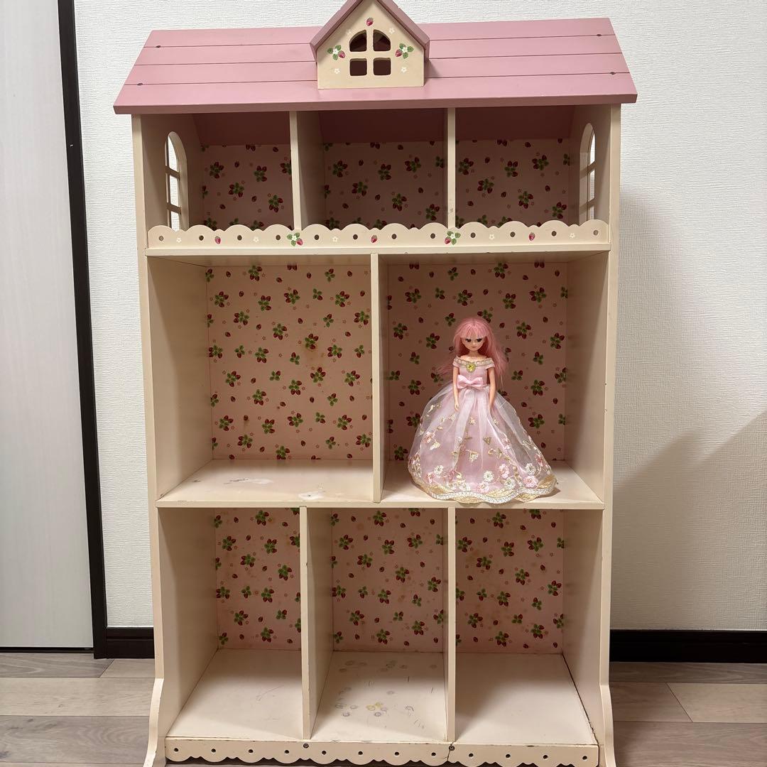 希少　マザーガーデン　本棚　シェルフ　棚　木製ラック　おもちゃ収納　リカちゃん家