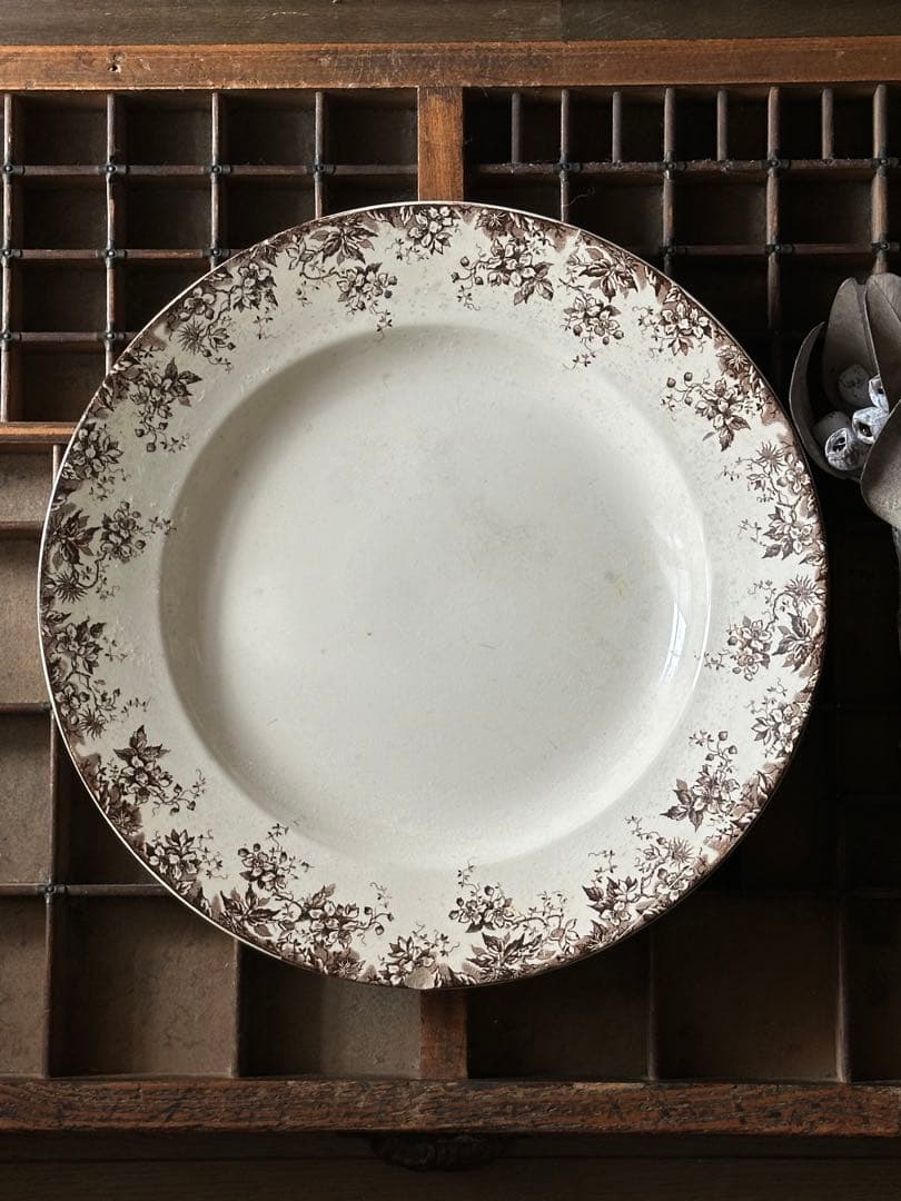 ⚫︎フランスアンティーク⚫︎ 大皿サルグミンヌ U&C Sarreguemines