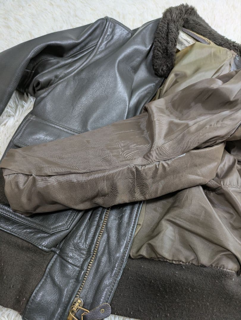 実物 80s サイズ42 G-1 USN レザージャケット フライトジャケット