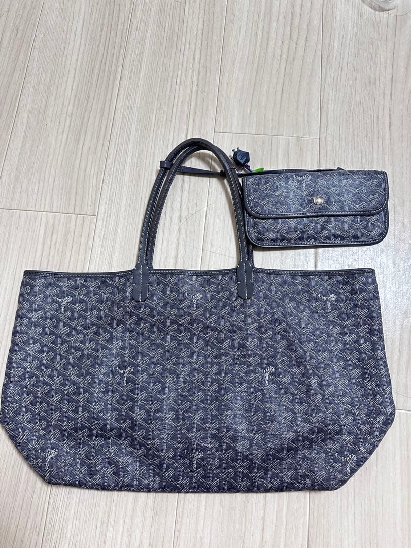 ゴヤール サンルイ PM グレー トートバッグ