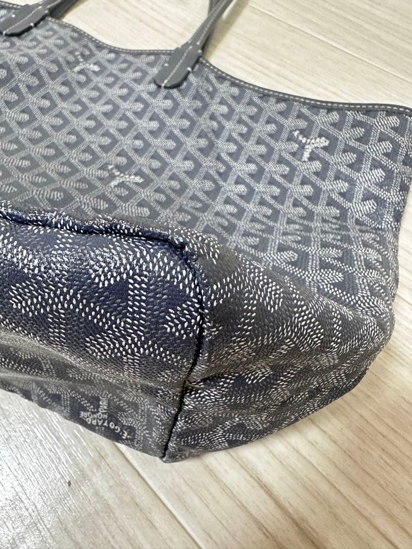 ゴヤール サンルイ PM グレー トートバッグ