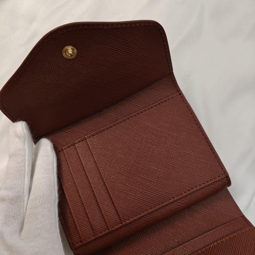 未使用級　agnes b. 三つ折り財布 　アニエスベー　ブラウン