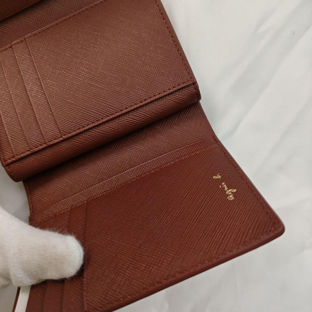 未使用級　agnes b. 三つ折り財布 　アニエスベー　ブラウン