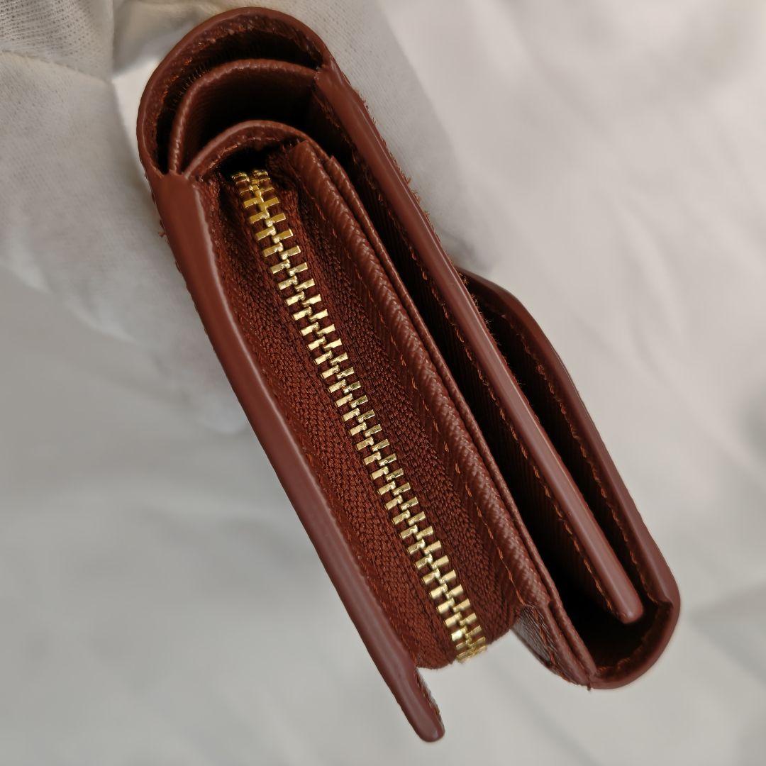 未使用級　agnes b. 三つ折り財布 　アニエスベー　ブラウン