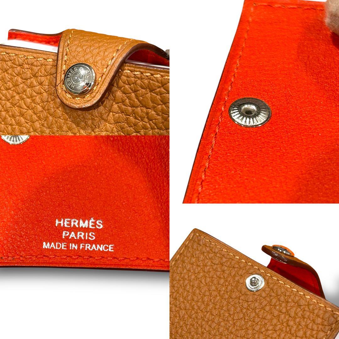 未使用 HERMES エルメス ユリス ナノ チャーム 手帳 ストラップ レザー
