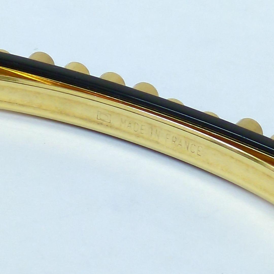 アレクサンドルドゥパリ ヘアピン ライトブラウン グレー系 ラインストーン