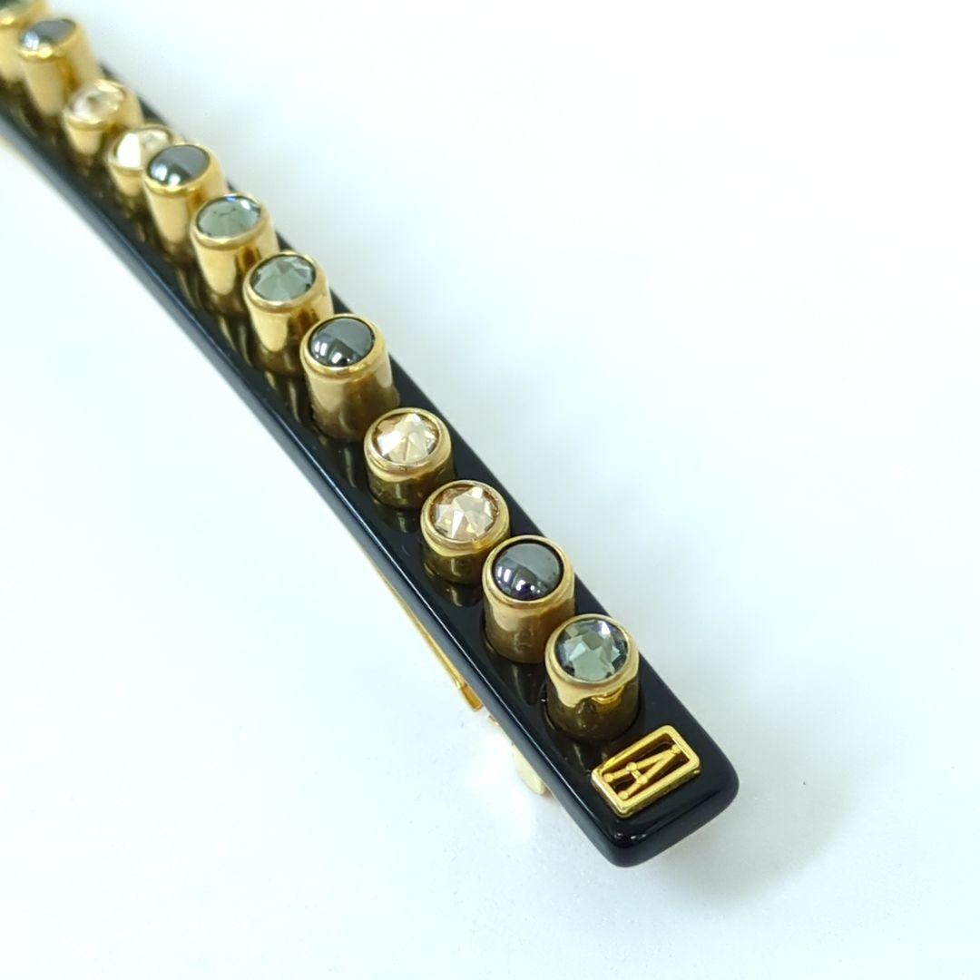 アレクサンドルドゥパリ ヘアピン ライトブラウン グレー系 ラインストーン