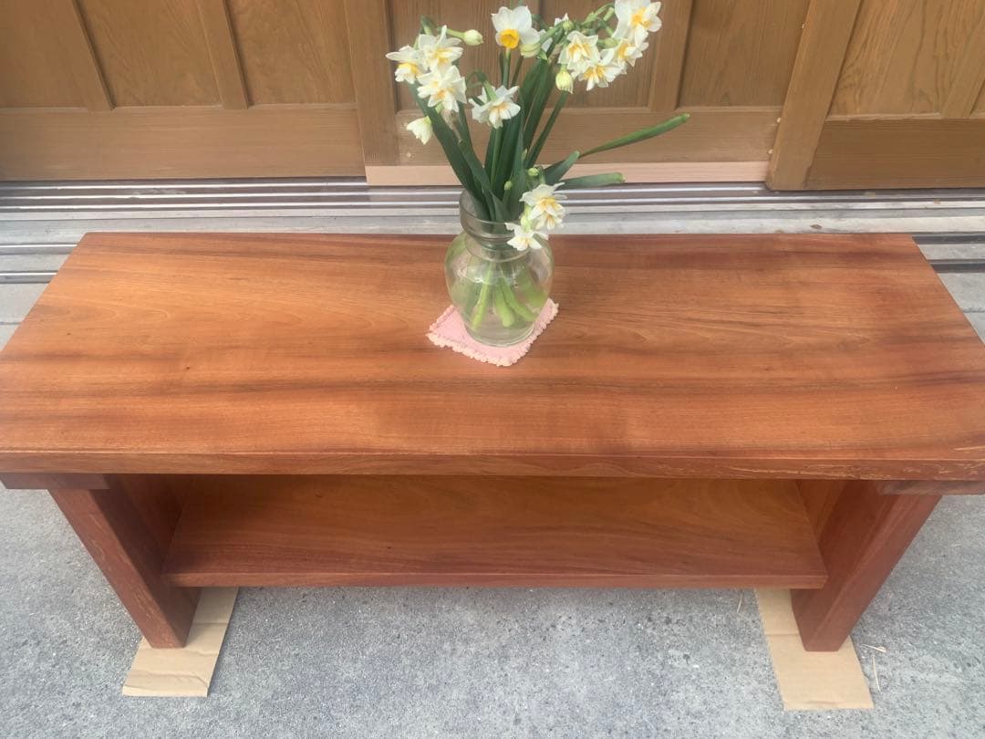 B﨓の木(タブ)サイドテーブル、TVボード、飾り棚〜重厚、高級感⤴️【MUKU】