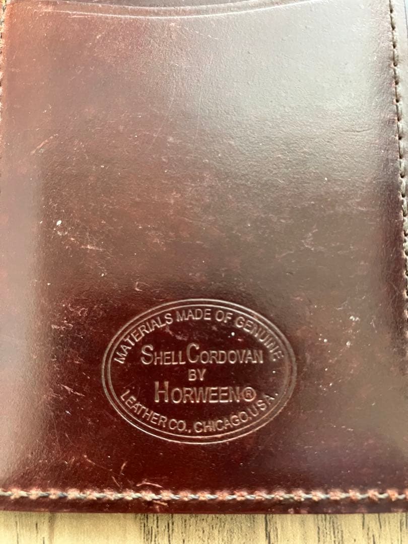 GANZO ホーウィン社 バーガンディ シェルコードバン長財布