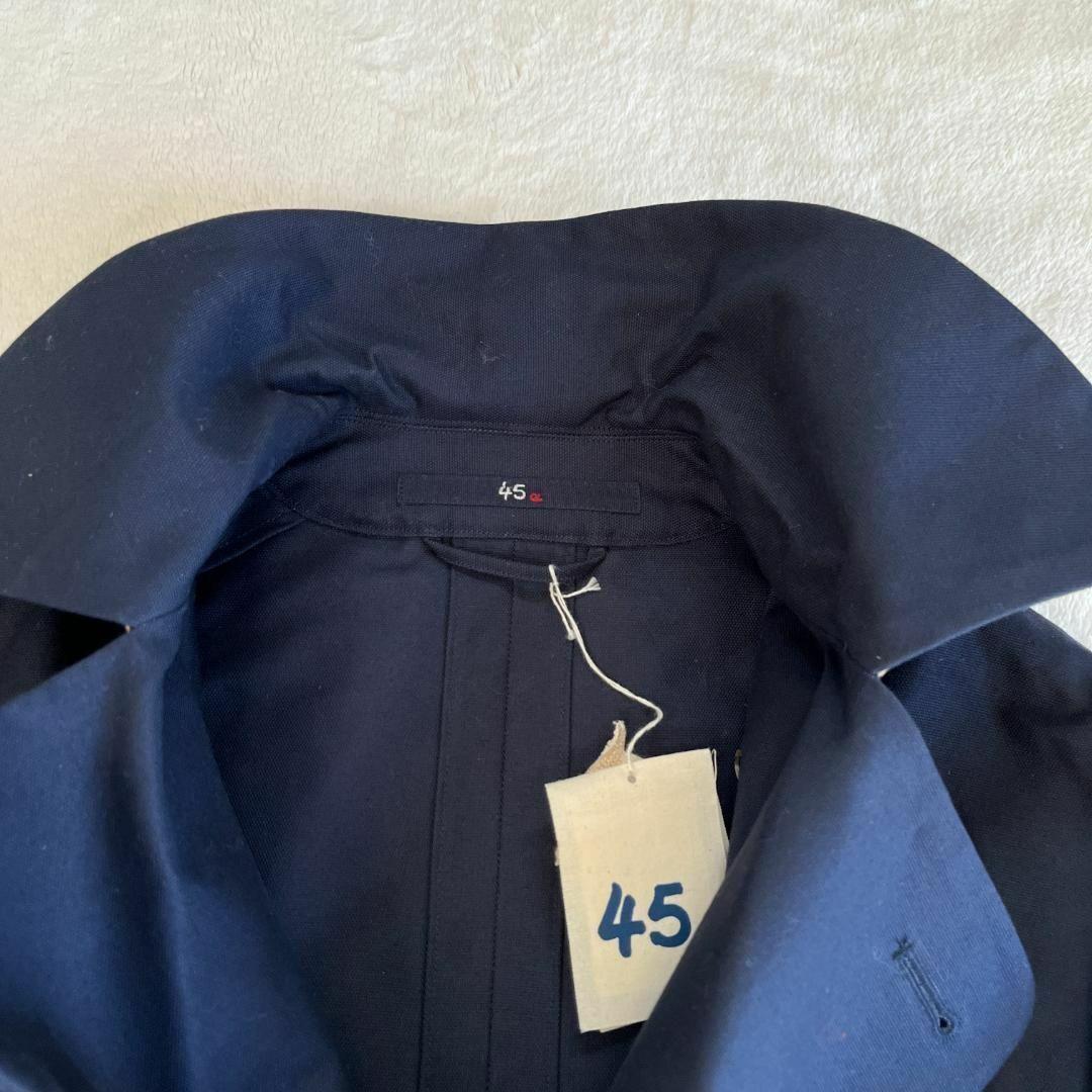 ＊未使用タグ付【45R】トレンチコート　Aライン　インディゴ　大きいサイズ３