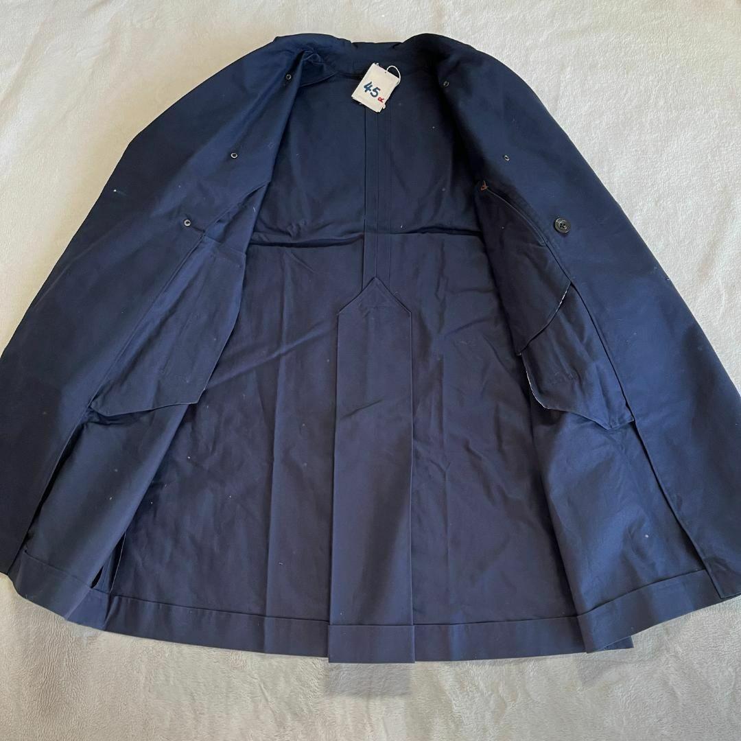 ＊未使用タグ付【45R】トレンチコート　Aライン　インディゴ　大きいサイズ３