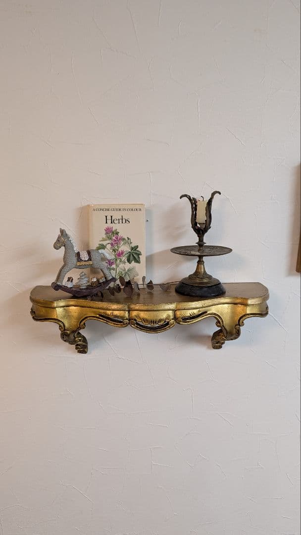 ロココ調 フレンチヴィンテージ ウォールシェルフ 飾り棚