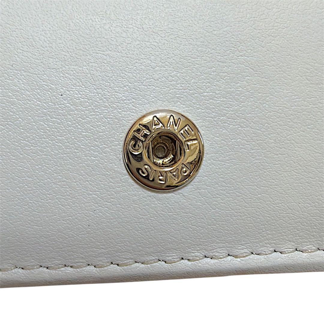 【CHANEL】シャネル財布☆コンパクトウォレット☆キャビアスキン☆美品☆付属品