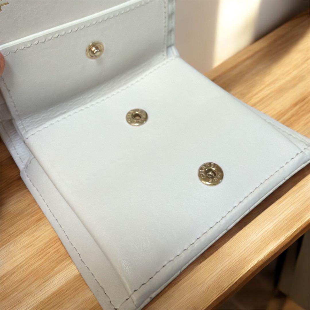 【CHANEL】シャネル財布☆コンパクトウォレット☆キャビアスキン☆美品☆付属品