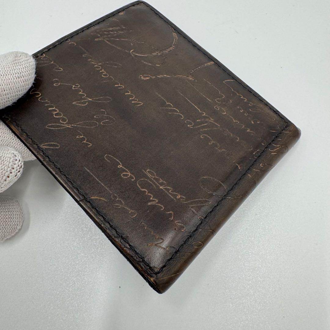 ベルルッティ カリグラフィ レザー マネークリップ カードケース 2つ折り財布