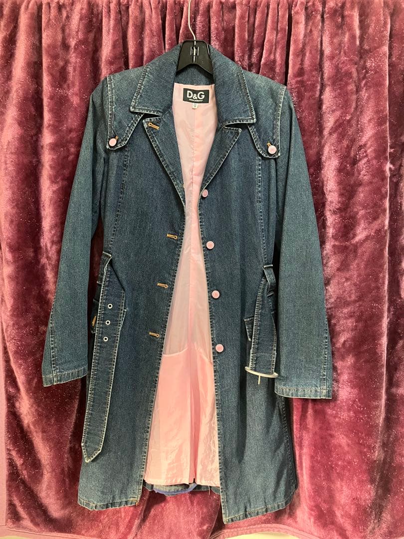D&G デニムロングコート　春　スプリングコート