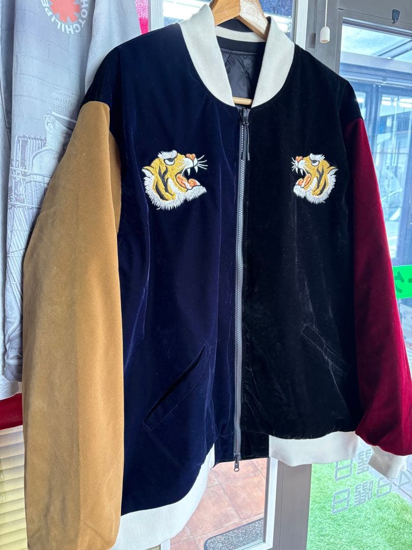 週末限定大特価！TAION♪クレイジー♪ベロアスカジャン♪XXL/ダウン体温