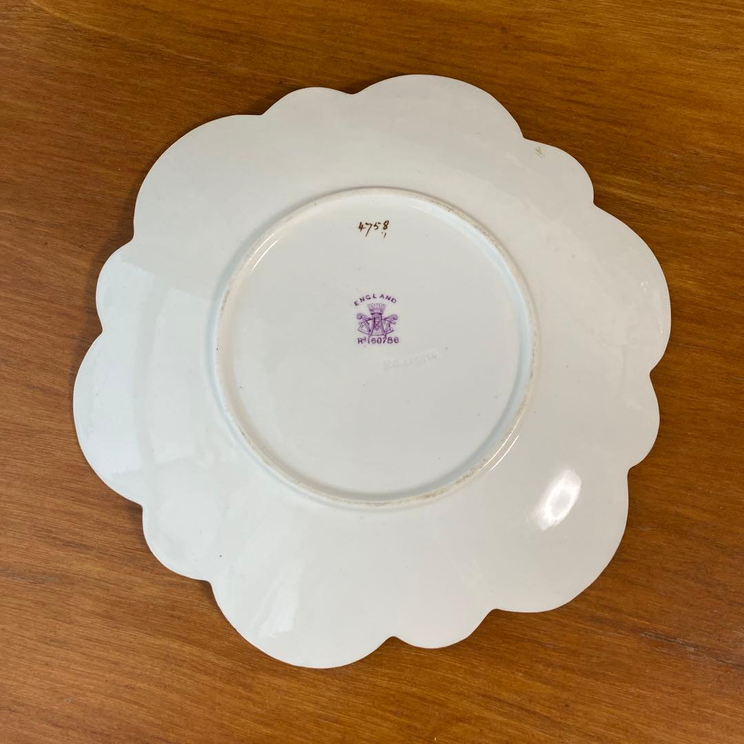 ワイルマン　フォリー　パープル　フラワー　デイジーシェイプ　23cm プレート