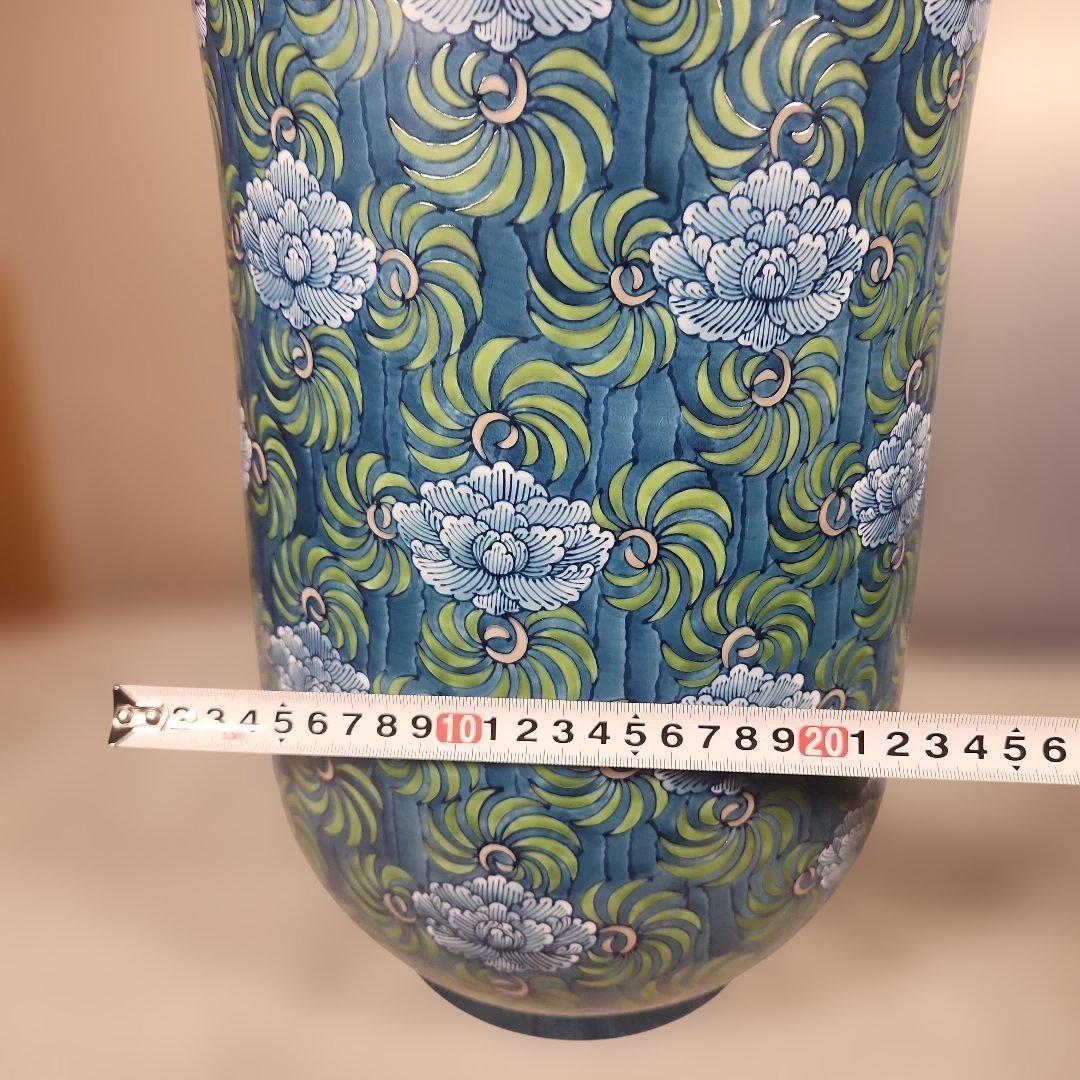 M*n様 藤井勝雲　大作　飾り壺　総手書き　高さ約45.5cm　共箱