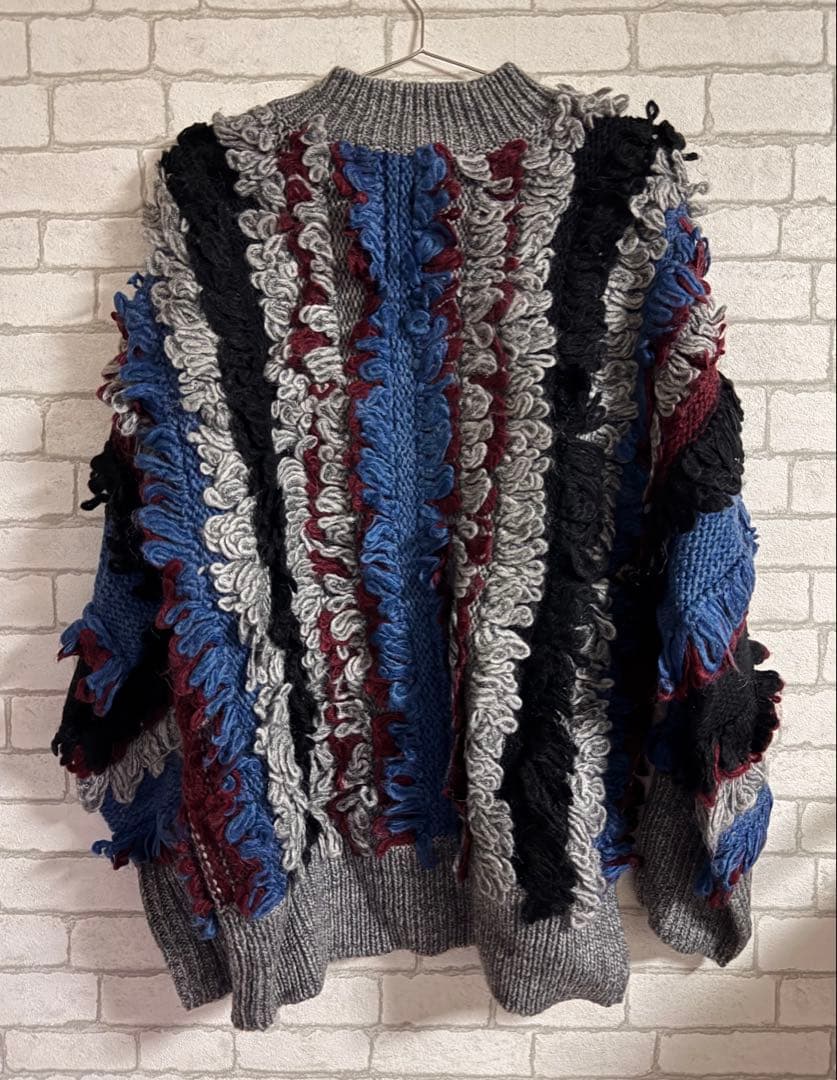 UN3D. アンスリード マルチカラーループニット フリーサイズ 美品