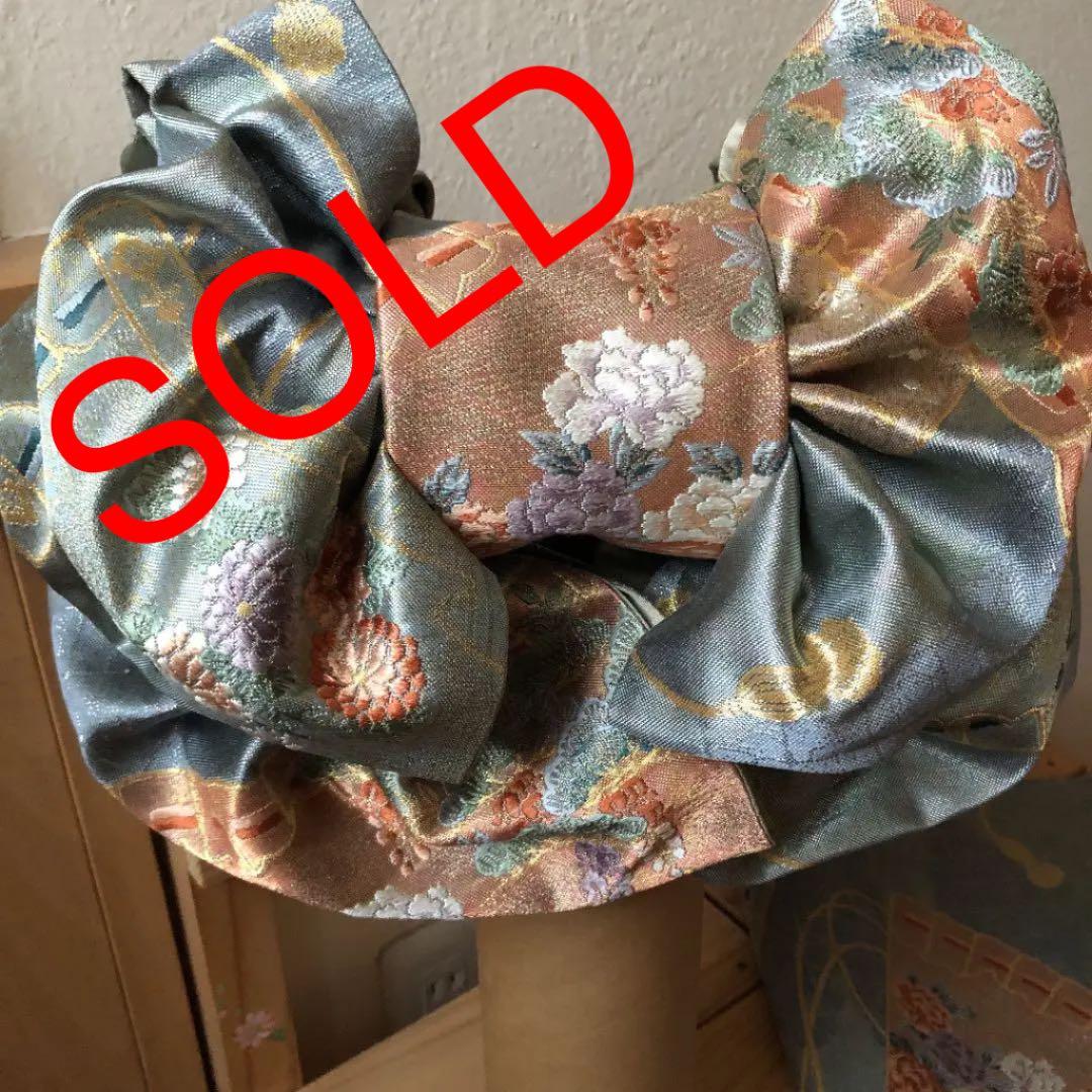 正絹袋帯からの七五三、十三詣り簡単付け帯です。専用になりました。