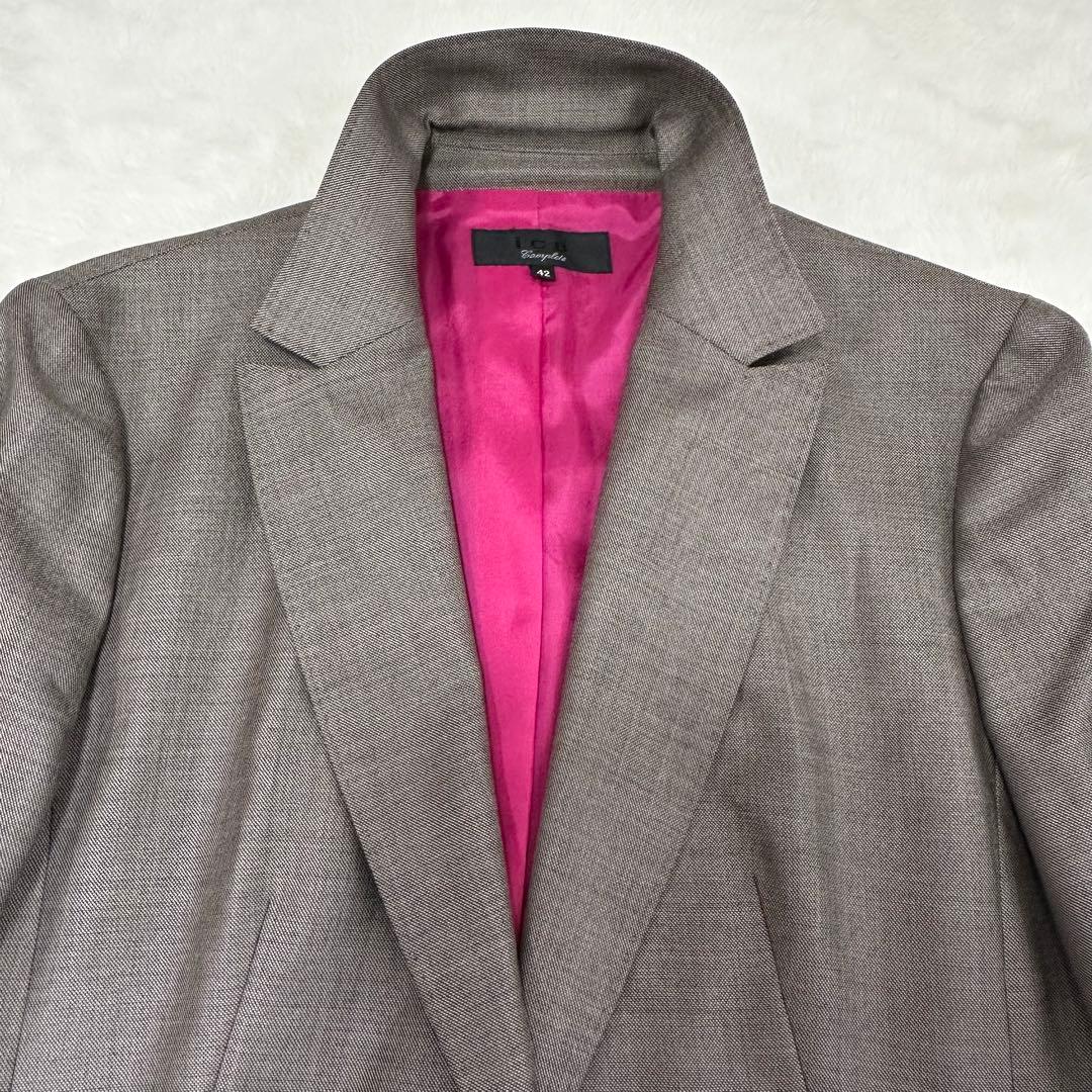 ICB　アイシービー　セットアップスーツ　パンツ　レディース　シルク　42　XL