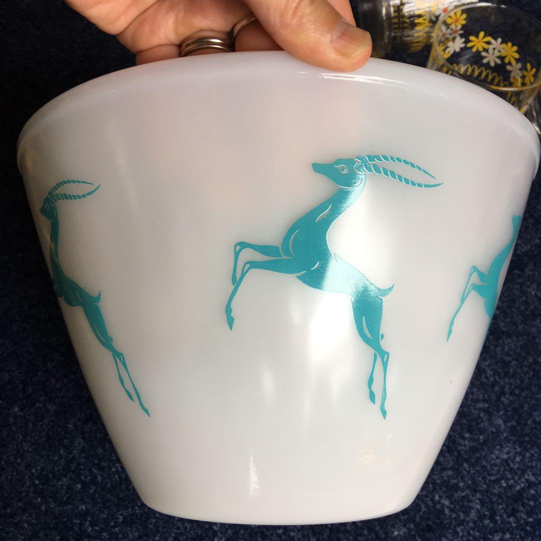 希少　Fire King ファイヤーキング ミキングボウル　ボウル　レア　ガゼル