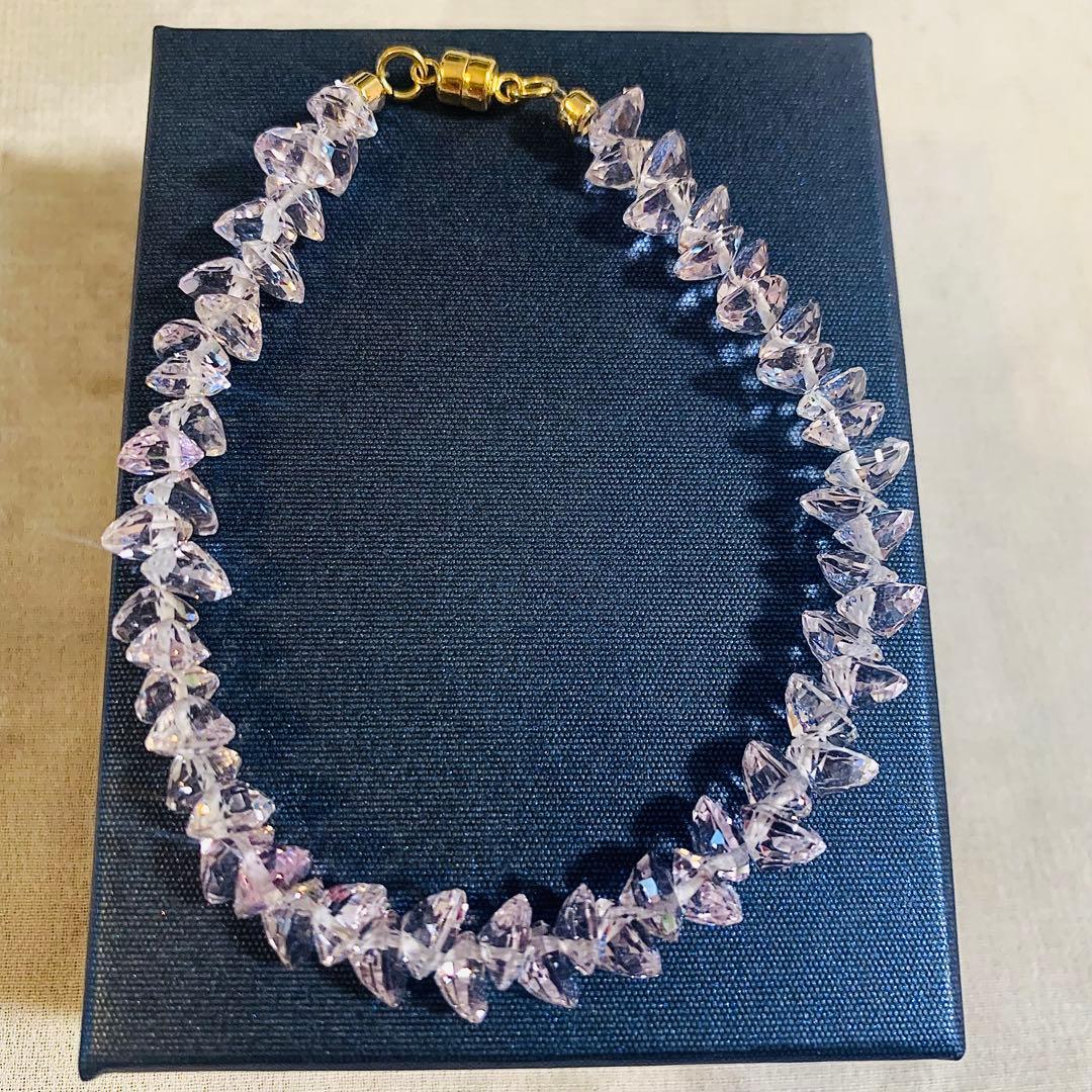 J＊K様 ブレスレット 宝石質 ローズアメジスト マグネット式
