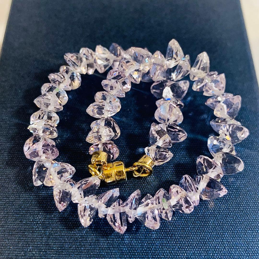 J＊K様 ブレスレット 宝石質 ローズアメジスト マグネット式