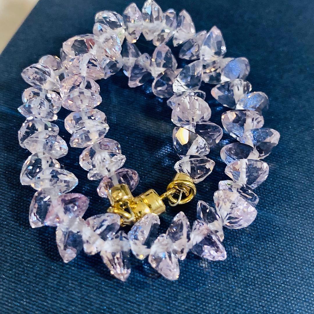 J＊K様 ブレスレット 宝石質 ローズアメジスト マグネット式