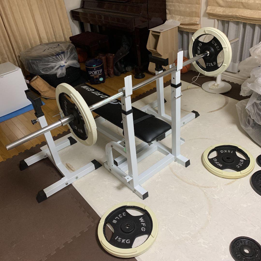 ベンチ　ベンチバー　10キロ　15キロ　各2枚等　お値下げ♪