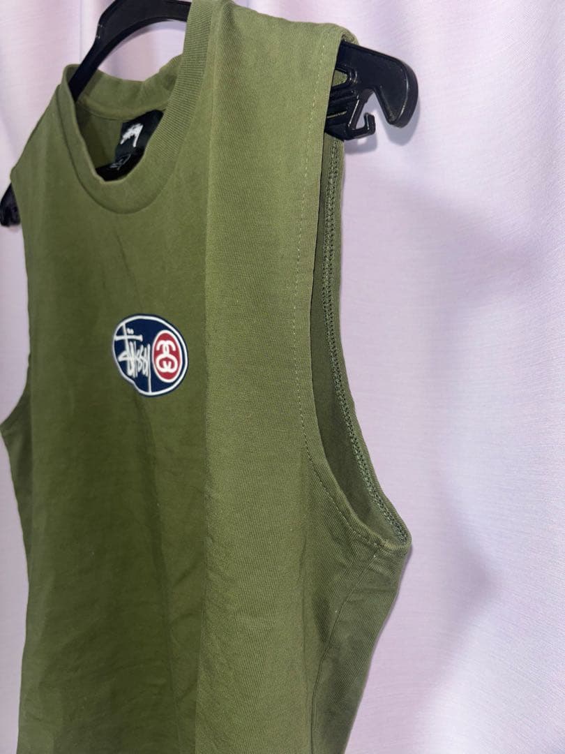 Stussy オリーブ ノースリーブ Sサイズ