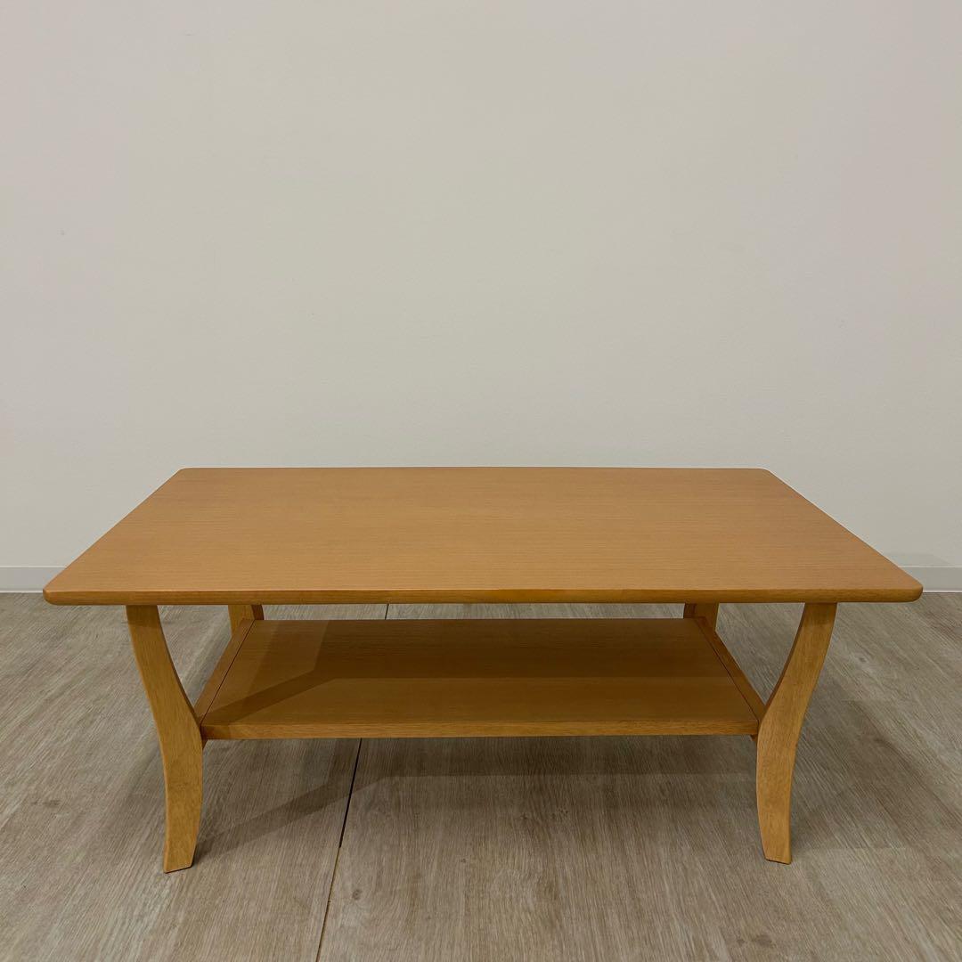 新品☆センターテーブル 北欧風 リビングテーブル 猫脚 コーヒーテーブル 中棚付