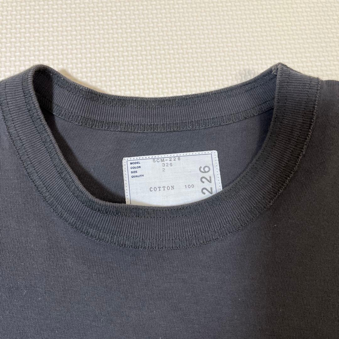 sacai L/S T-Shirt ロンT チャコールグレー サイズ2