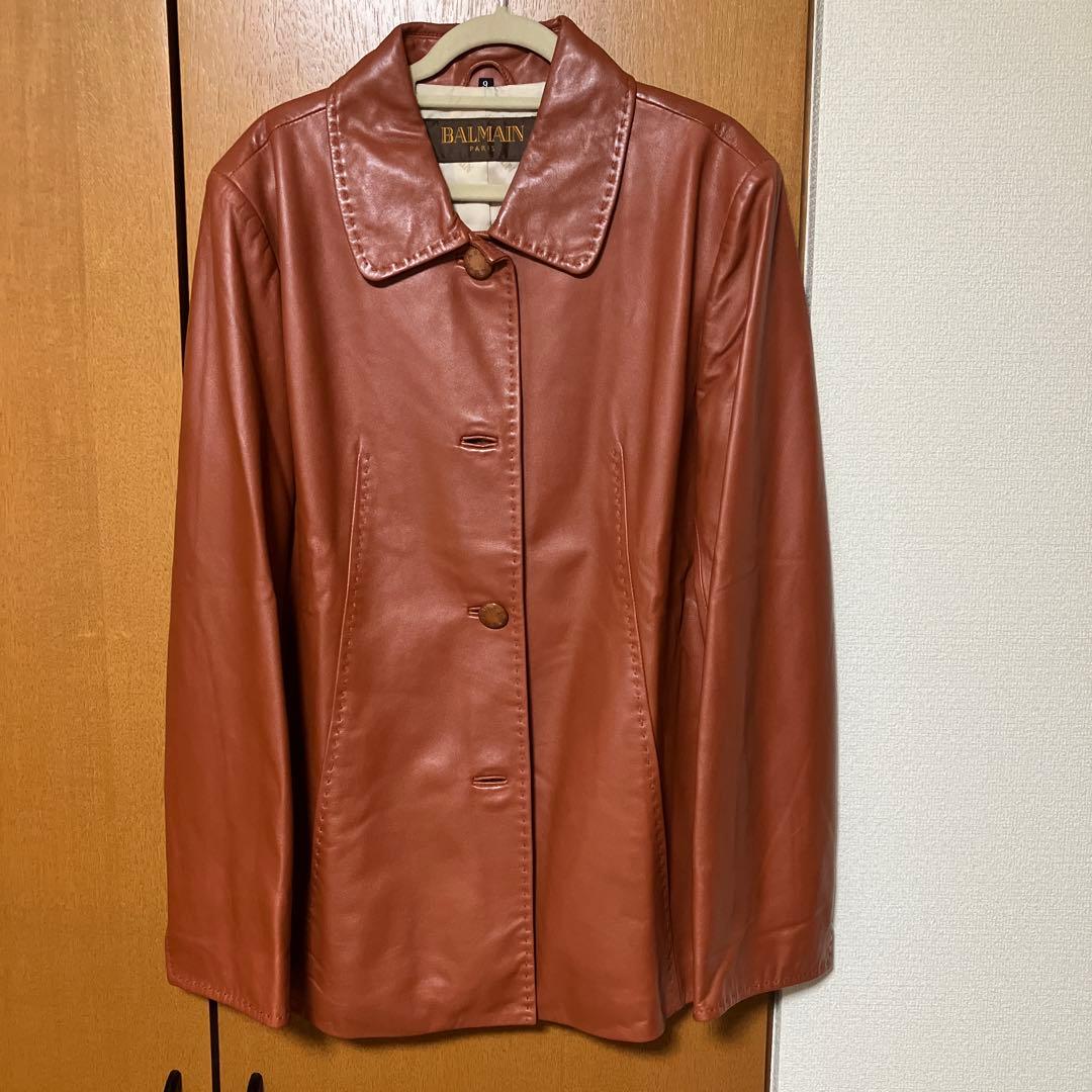 バルマン　ラム　レザーコート