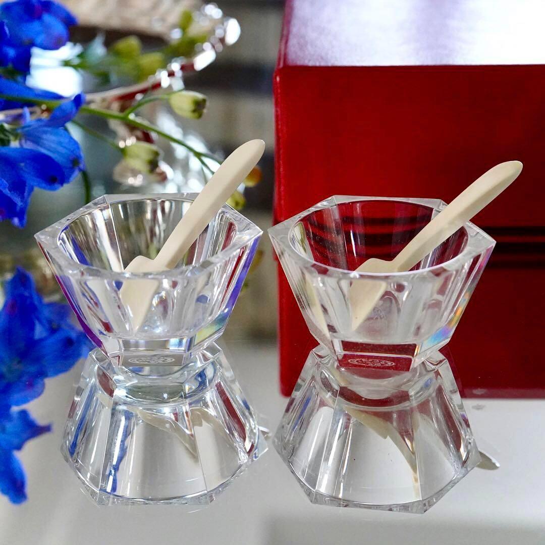 美品★オールド バカラ アルクール ミズーリ ソルト＆ペッパー 塩胡椒入れ 希少