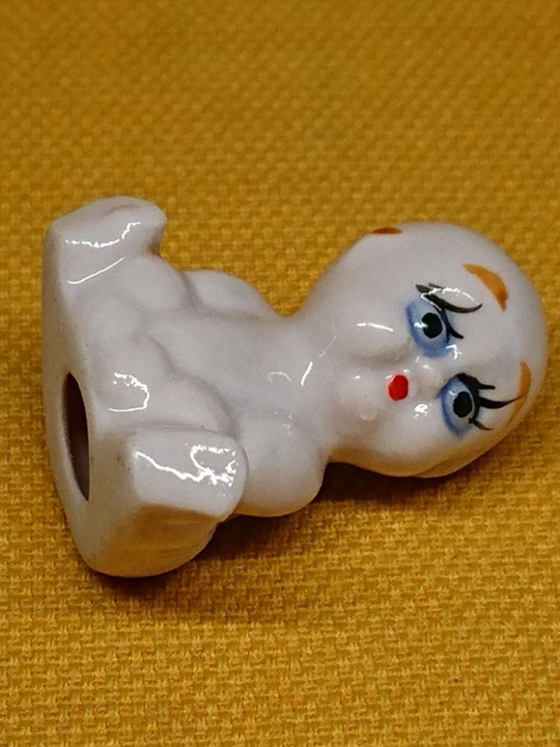 人形　キューピー　天使　陶器　置物　インテリア　工芸品　美術品　A2737